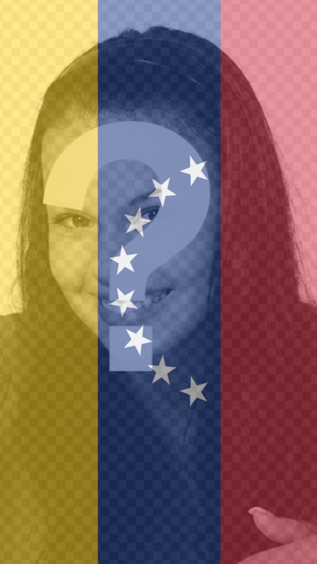 Effet photo avec le drapeau du Venezuela pour mettre comme fond sur votre ..