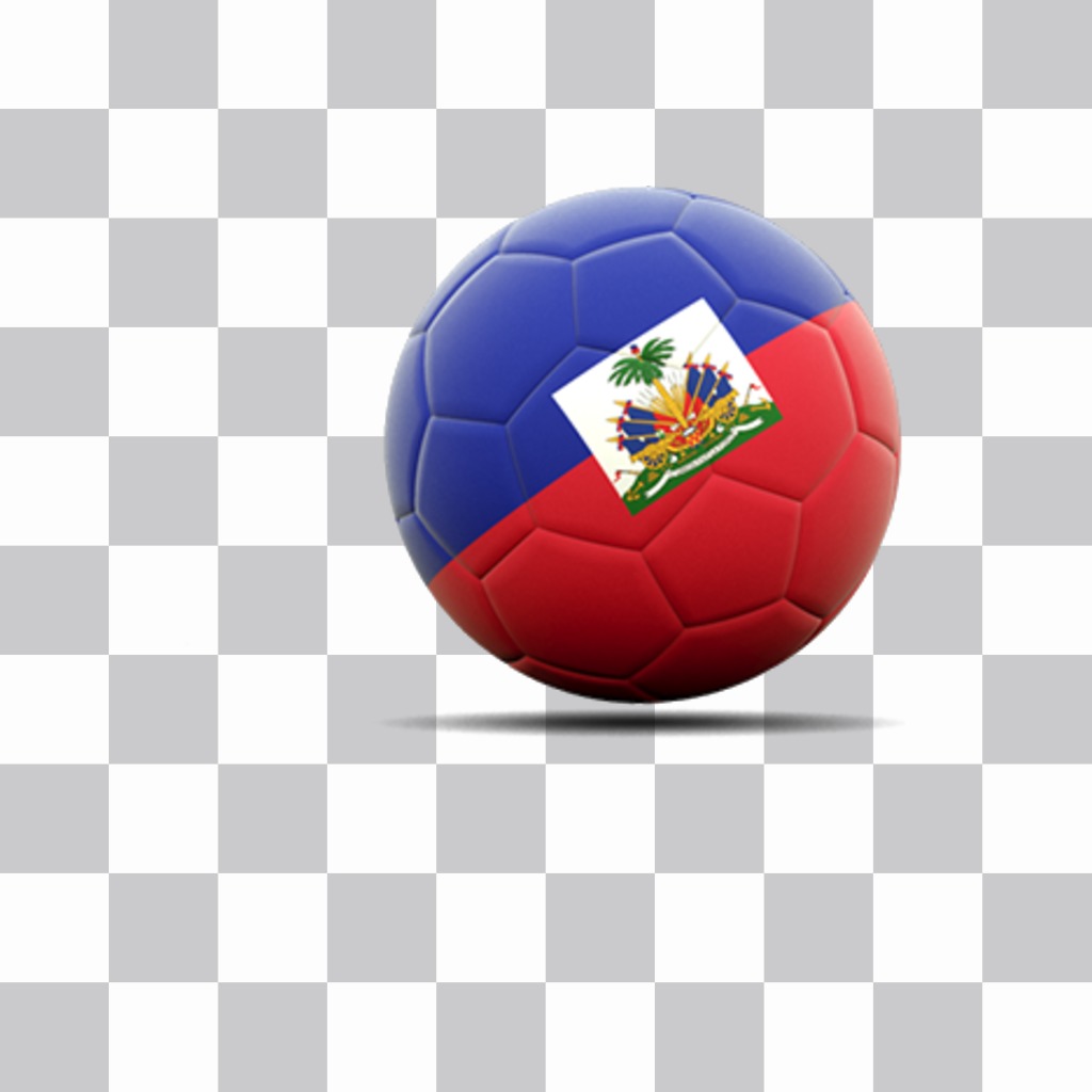 Décorez vos photos avec un ballon de football avec le drapeau Haïti pour ..
