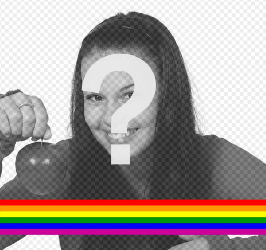 Ruban décoratif pour votre photo avec le drapeau gay et libre ..