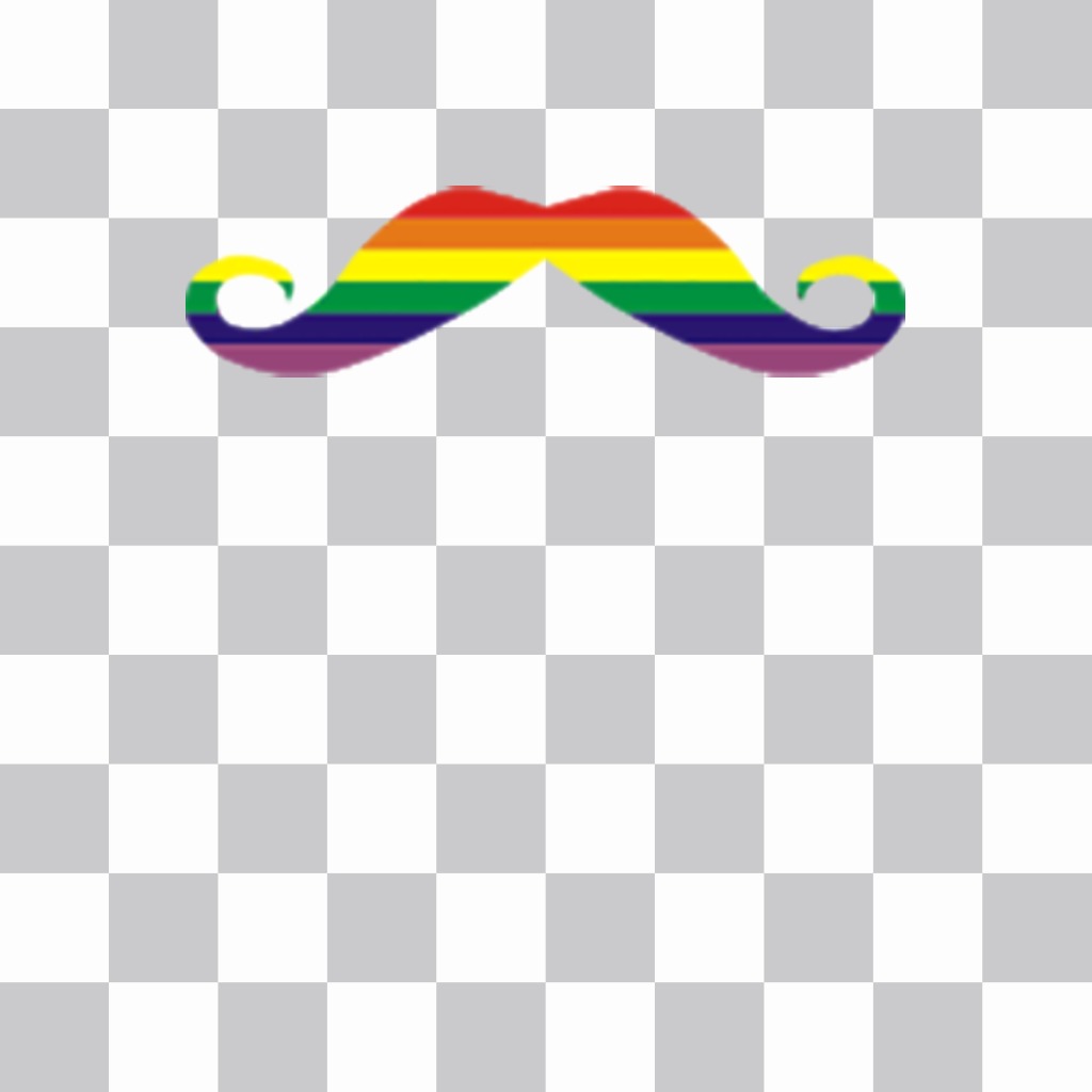 Mettez une moustache sur vos photos avec les couleurs de larc avec cet effet ..