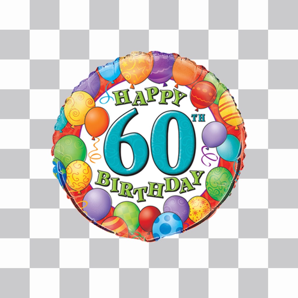 ballon coloré pour célébrer le 60e anniversaire de lajouter sur votre ..