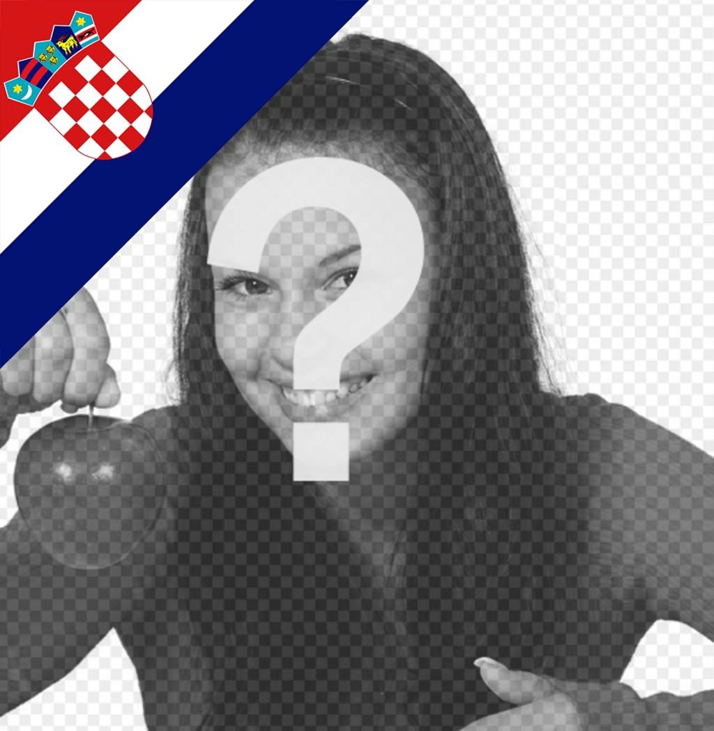 Effet de drapeau Croatie dans un coin de vos photos pour ..