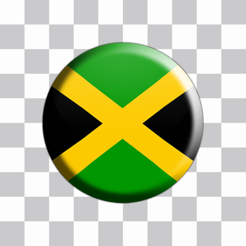 Autocollant de drapeau de la Jamaïque comme un bouton pour décorer les photos ..