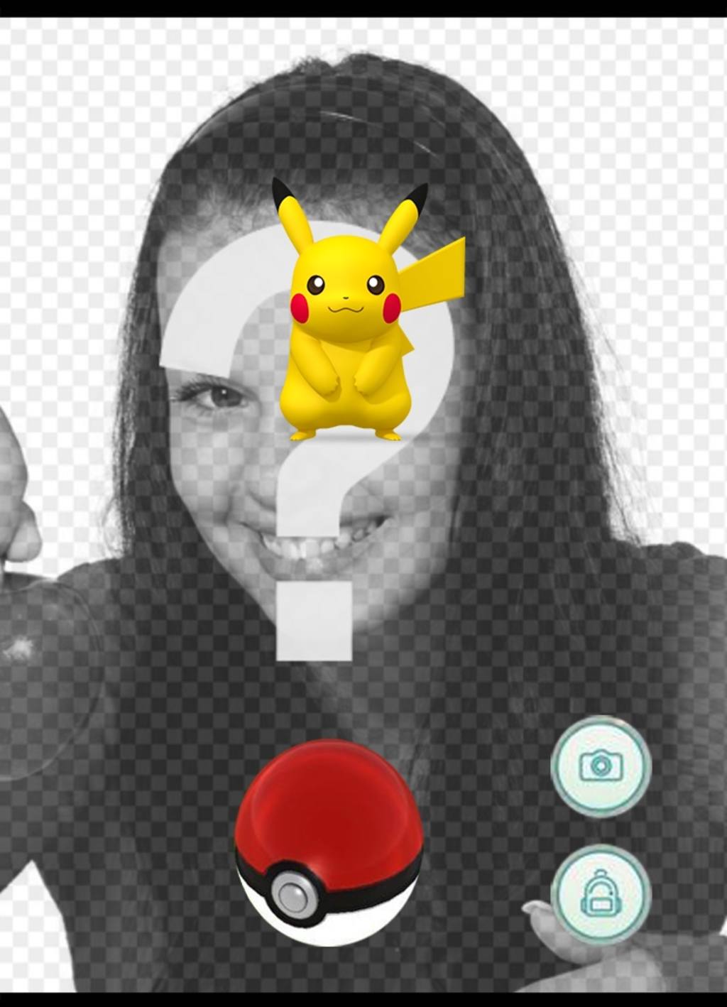 Effet photo avec Pikachu dapplication Pokemon Go pour mettre votre photo ..