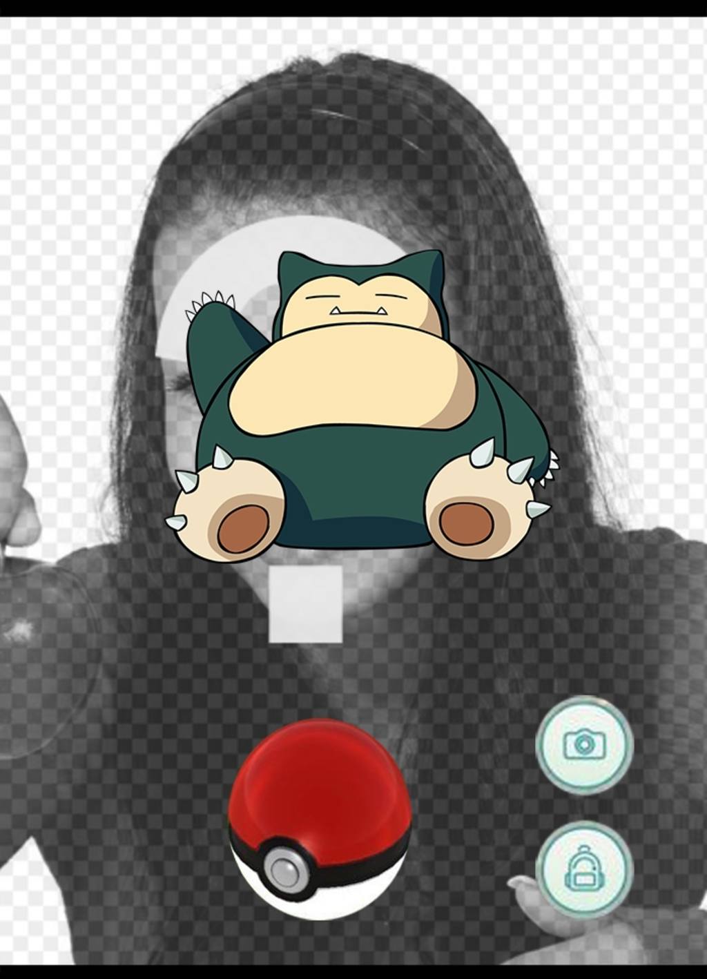 Effet photo de Pokemon Go avec Snorlax pour modifier avec votre photo ..