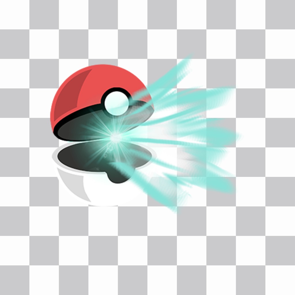 Autocollants dune ouverture Pokeball avec un faisceau lumineux pour coller dans votre ..