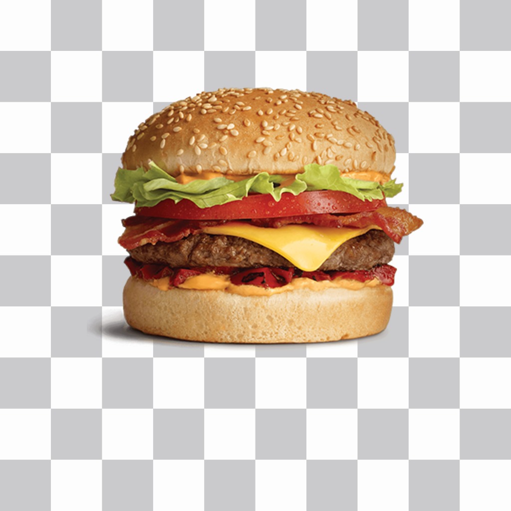 Un énorme autocollant hamburger à coller sur vos photos gratuitement ..