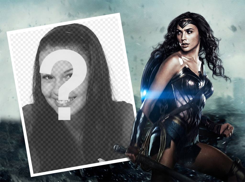 Effet photo pour personnaliser avec votre photo à côté de la nouvelle Wonder Woman ..