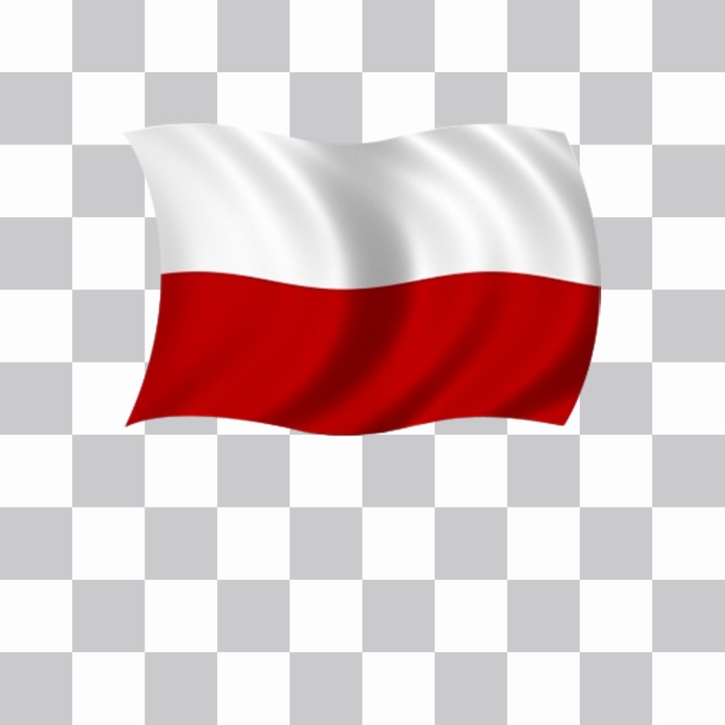 Agitant le drapeau de la Pologne que vous pouvez coller dans vos photos pour autocollant en ligne et décoratif ..
