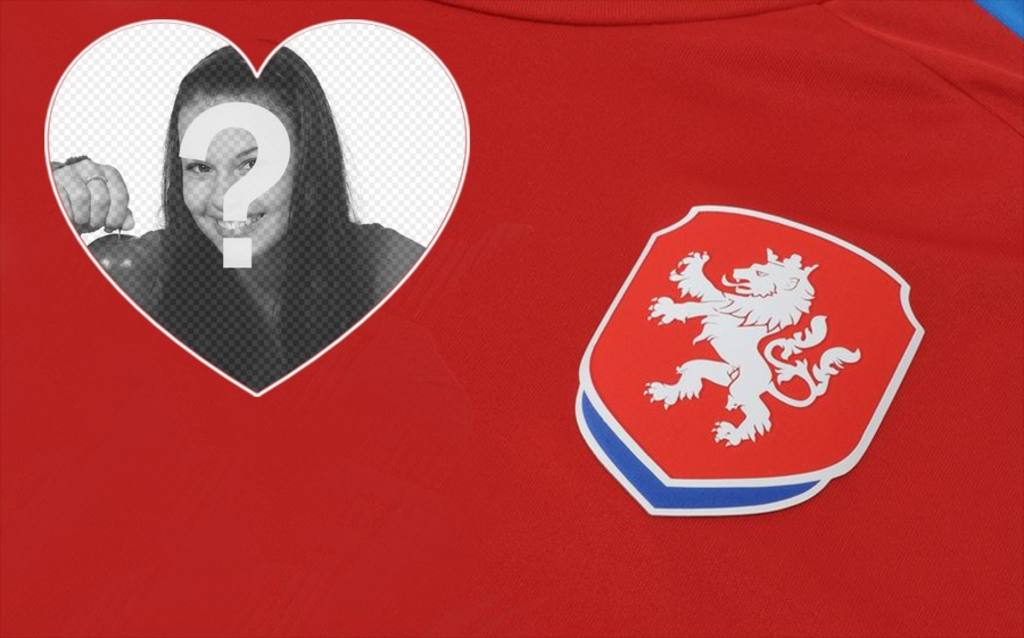 Prise en charge de léquipe de football de la République Tchèque avec ce photomontage modifiable ..