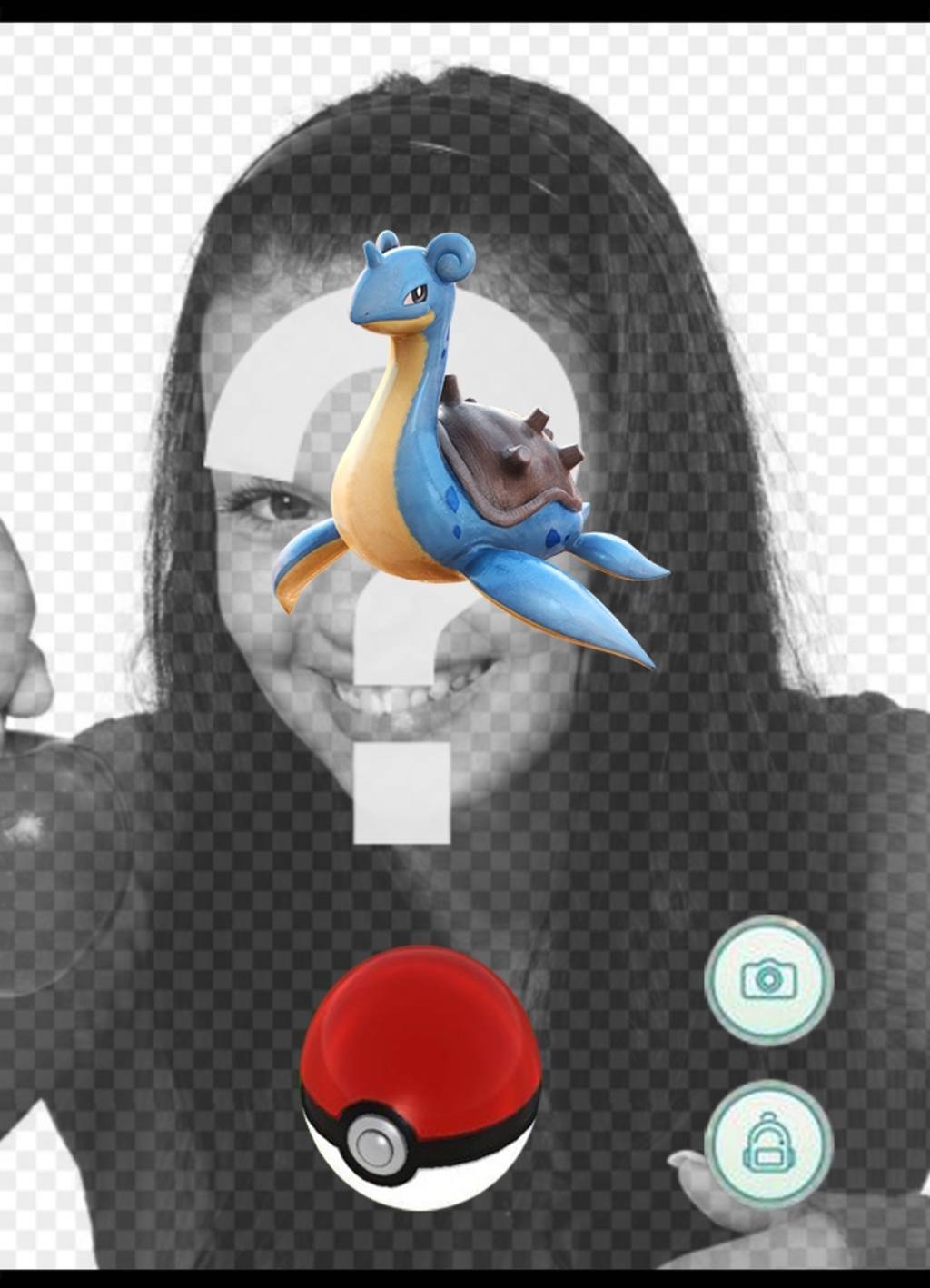 Effet de Pokemon Go avec Lapras où vous pouvez modifier avec votre photo ..