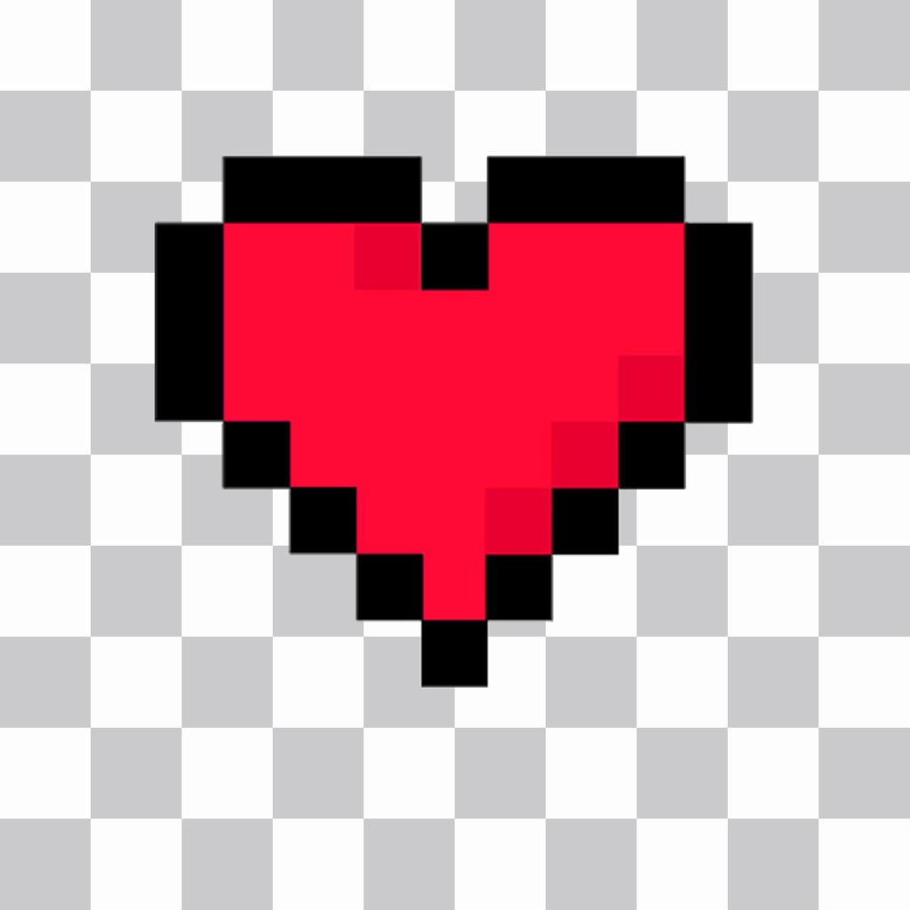 Coeur de Pixel pour coller dans vos images comme un effet 
