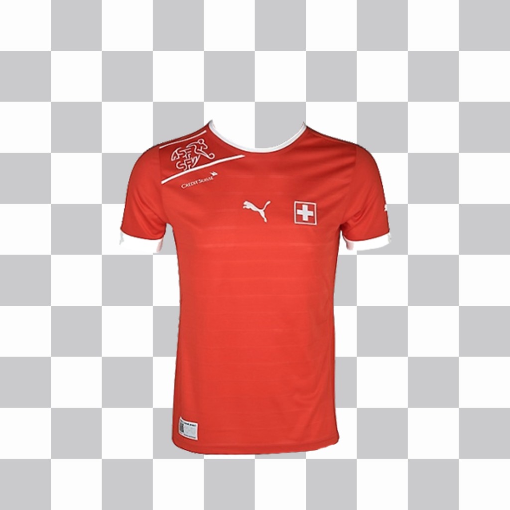 t-shirt officiel de léquipe de football de la Suisse pour coller vos photos ..
