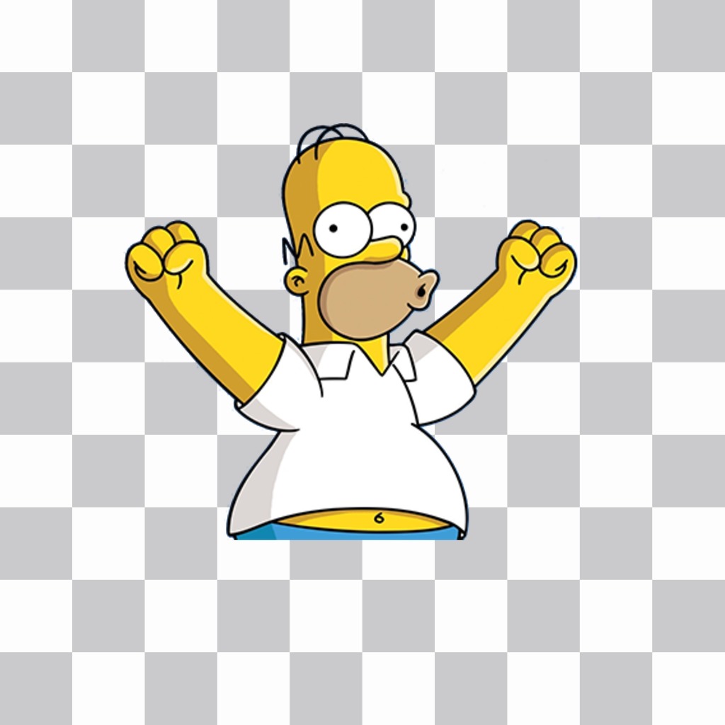 Coller Homer Simpson célébrer partout sur vos photos ..