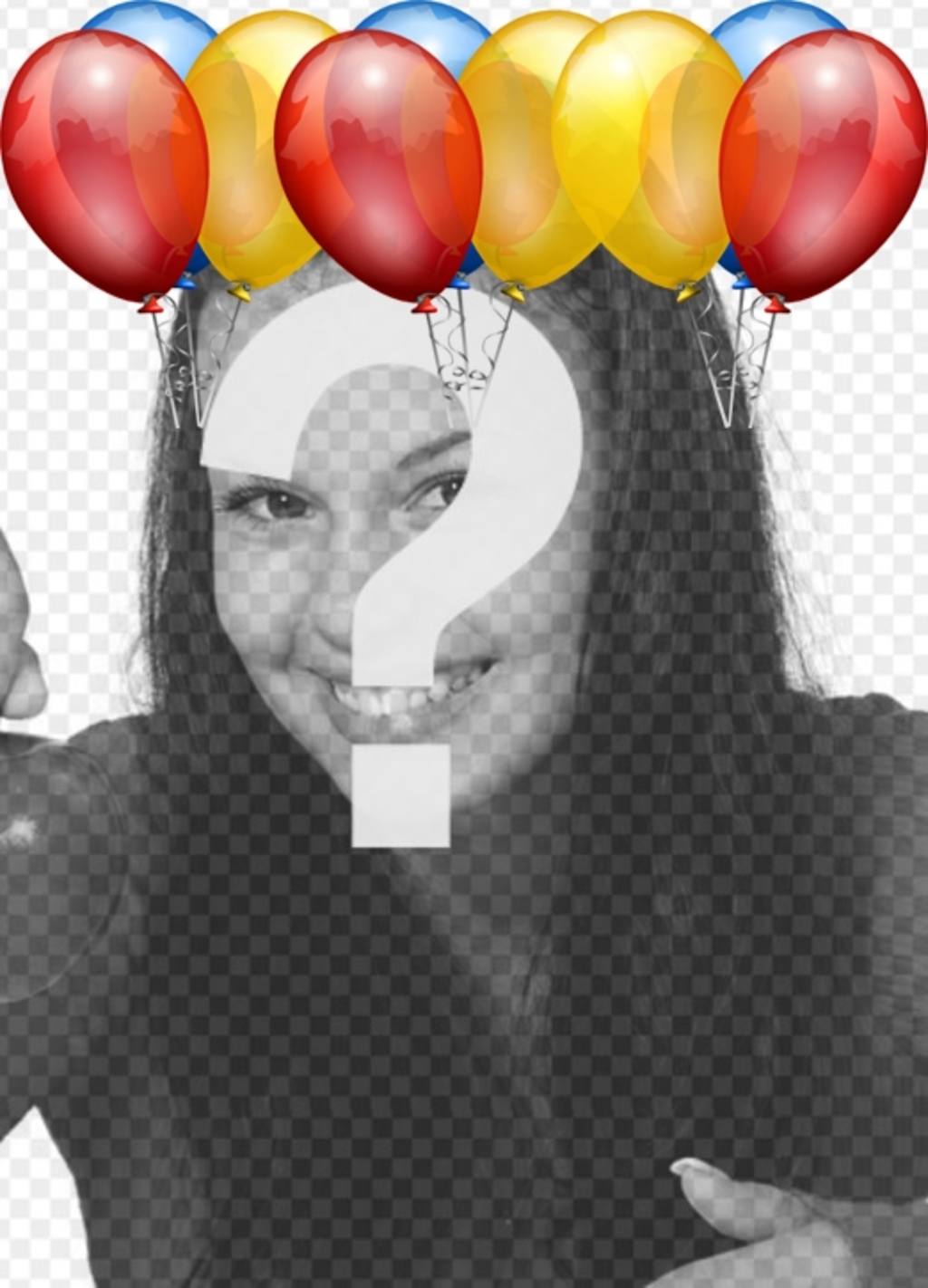 carte d'anniversaire. Avec des ballons de mettre votre photo en..