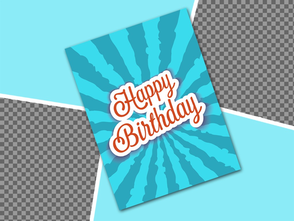 Célébrez votre anniversaire avec cette carte originale pour éditer avec deux photos ..