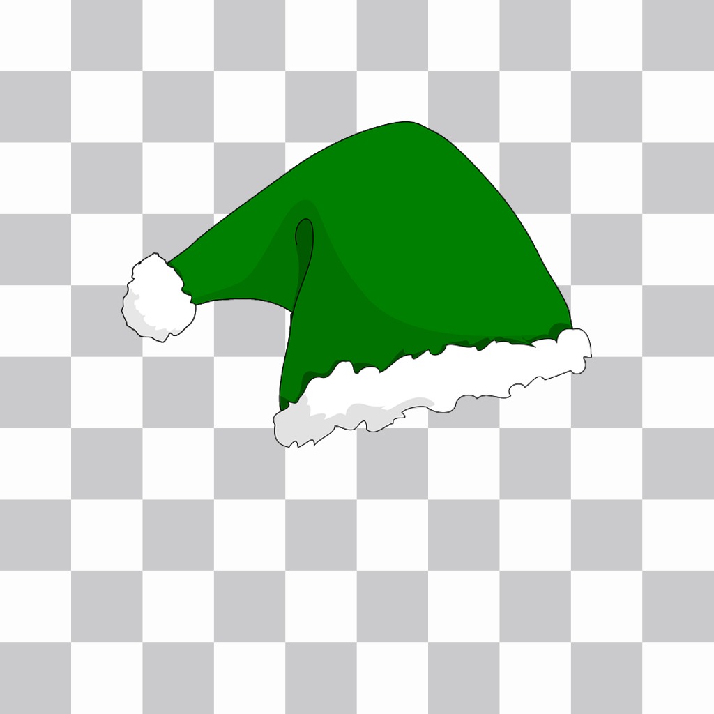 Chapeau de Noël vert en forme..