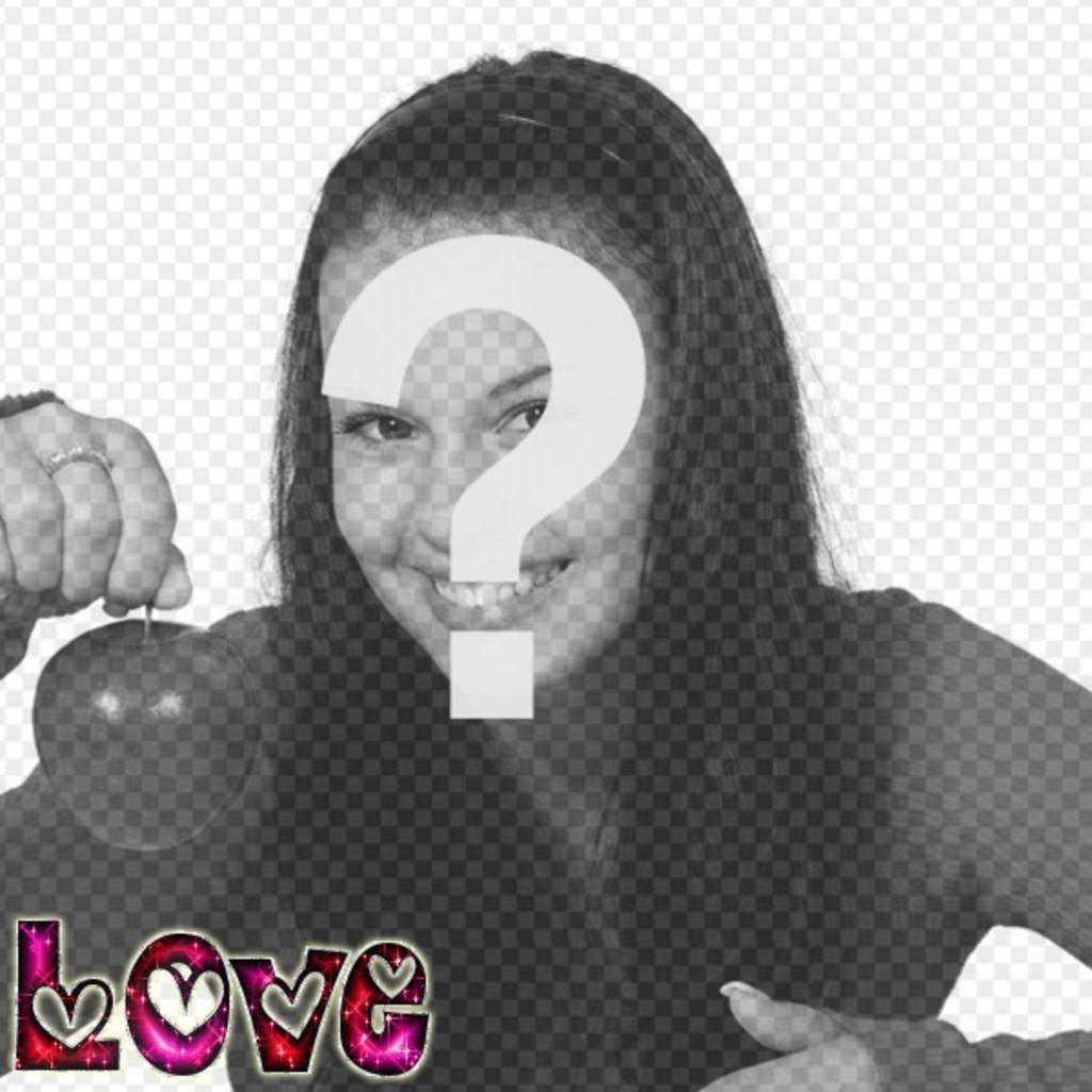 photomontage simple en cette saison avec l'amour de votre image, cohérente dans votre visage et le mot amour. Des suggestions détaillées pour la Saint..