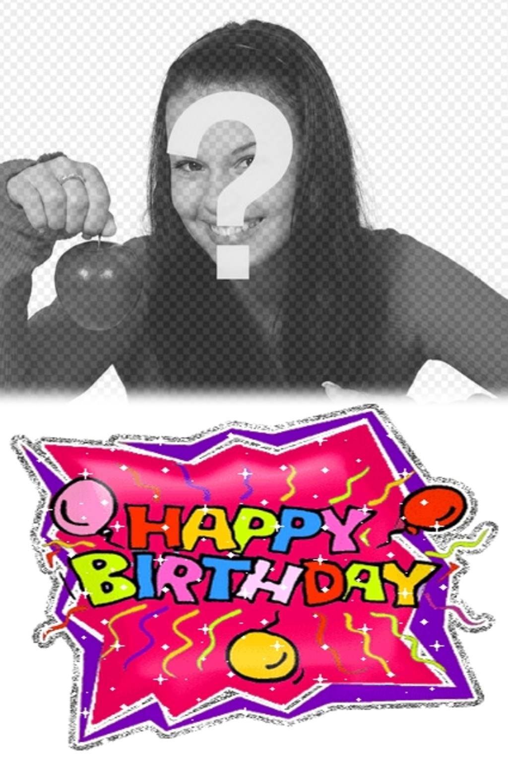 Créez votre propre carte d'anniversaire personnalisé avec une photo! Utilisez-le pour souhaiter un joyeux anniversaire à la carte ou un..