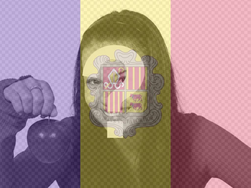 drapeau Andorre comme un filtre pour votre photo de profil pour ..