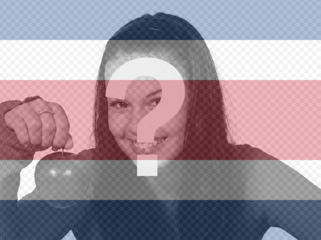 Photomontage avec votre photo et le drapeau du Costa Rica à..