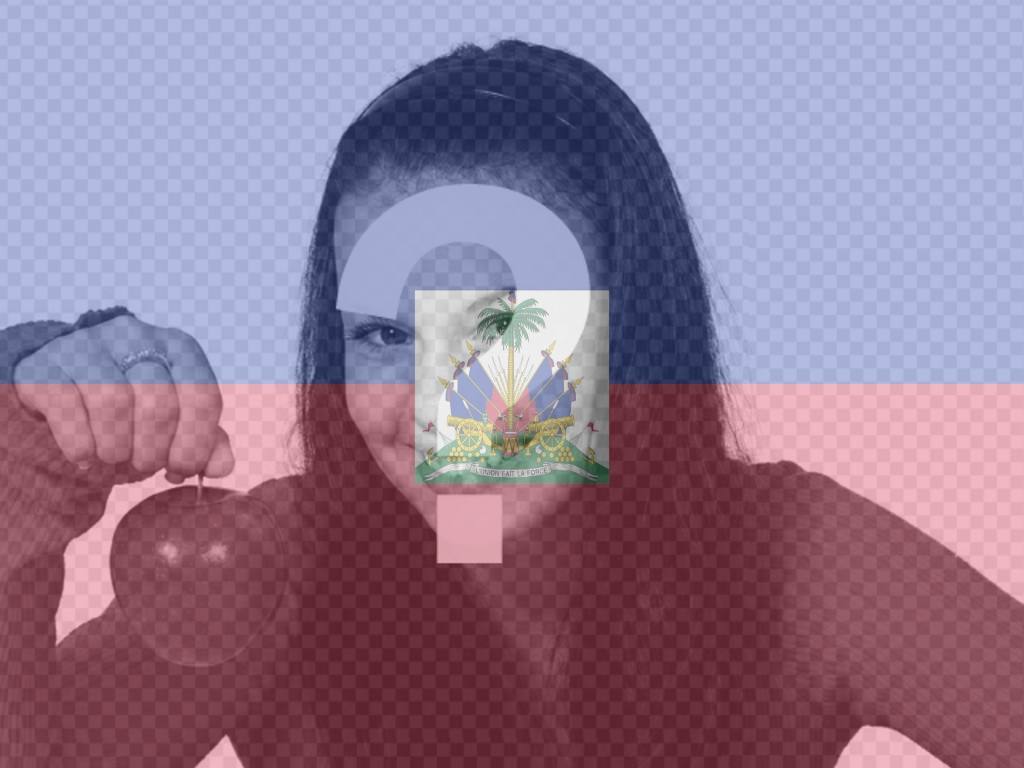 Photomontage en ligne de pavillon Haïti avec votre..