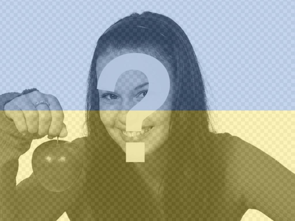 Collage du drapeau ukrainien avec votre photo à faire en ligne. Parfait pour votre..